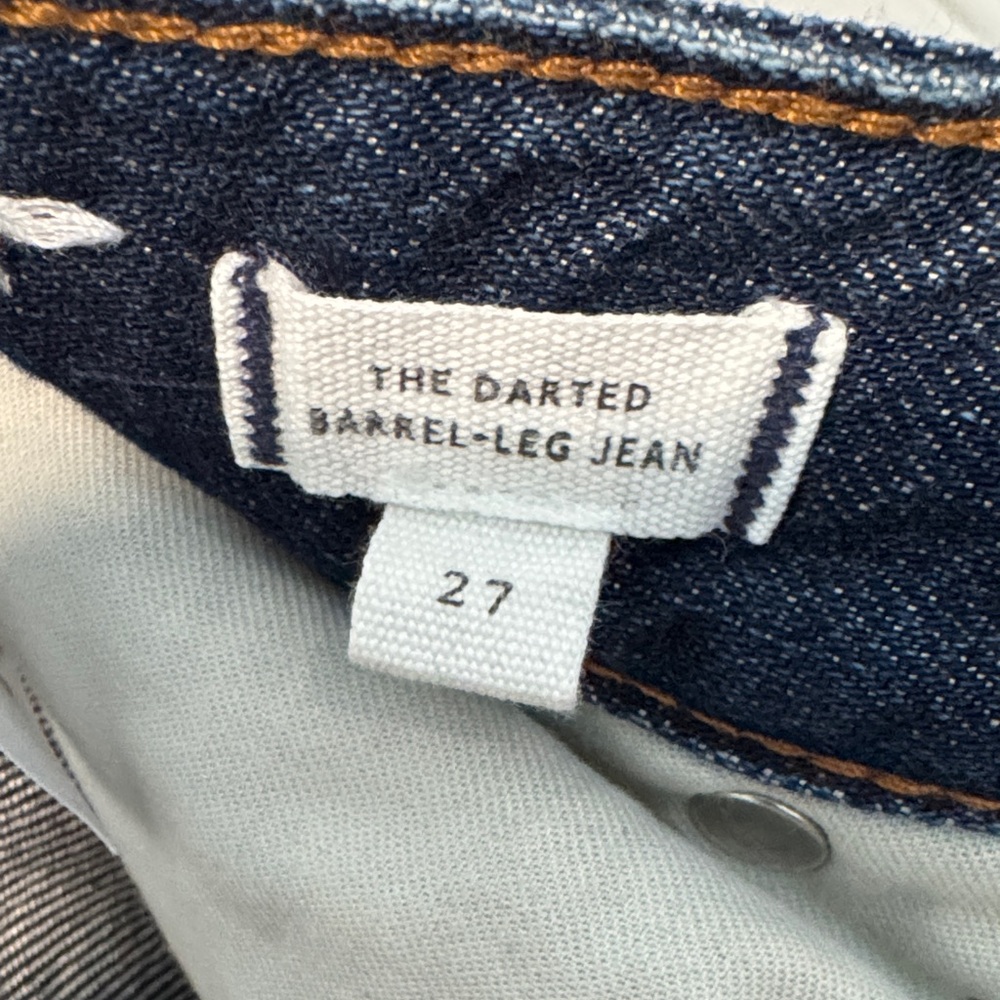 Madewell Women's Dark Blue darted barrel Jeans - Picture 3 of 5